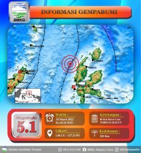 Gempa 5.1 Guncang Halmahera Barat