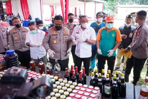 Ribuan Liter Miras Hasil Operasi Dimusnahkan