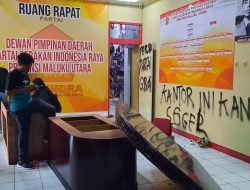 Kantor DPD Gerindar Malut Diserang Sejumlah Orang