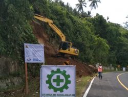 Longsoran Tebing di Kelurahan Mafututu Mulai Dikerjakan Balai BPJN Malut