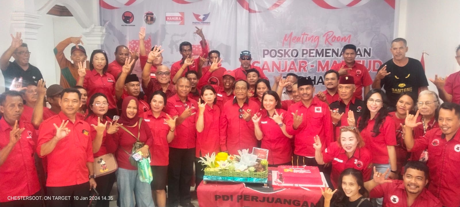 TPD Ganjar-Mahfud dan DPC Halut Rayakan HUT PDI-P, Irwan Jam Minta TNI-Polri Profesional