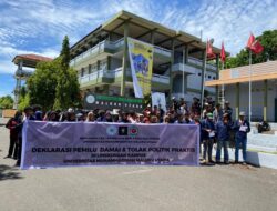 Mahasiswa UMMU Ternate Deklarasi Pemilu Damai, Kampus Bebas Dari Politik Sara dan Hoax