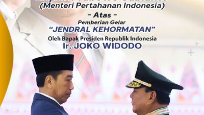 Bupati Taliabu Ucapkan Selamat Atas Pemberian Jendral Kehormatan Pada Bapak Prabowo Subianto