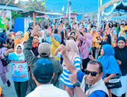 Ratusan Pendukung IMS-ADIL dari Gemaf banjiri Kota Weda, Target IMS-ADIL Menang 80 Persen