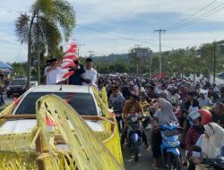 Bupati dan Wakil Bupati IMS-ADIL Disambut Ribuan Warga Halteng