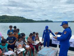 Hadirkan Perpustakaan Apung Pertama di Maluku Utara, Polairud Edukasi Anak Pesisir