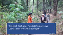 Terjebak Karhutla, Pendaki Taman Love Dievakuasi Tim SAR Gabungan