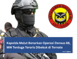 Kapolda Malut Benarkan Operasi Densus 88, MW Terduga Teroris Dibekuk di Ternate