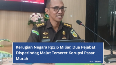 Kerugian Negara Rp2,6 Miliar, Dua Pejabat Disperindag Malut Terseret Korupsi Pasar Murah