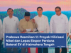 Prabowo Resmikan 11 Proyek Hilirisasi Nikel dan Lepas Ekspor Perdana Baterai EV di Halmahera Tengah